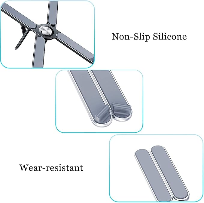 Aluminum Portable Foldable Laptop Stand – Improve Posture & Cooling