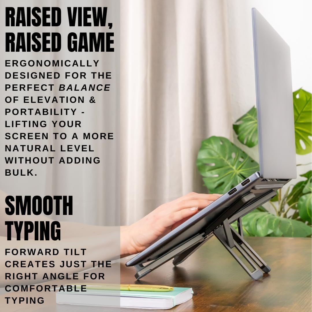 Aluminum Portable Foldable Laptop Stand – Improve Posture & Cooling