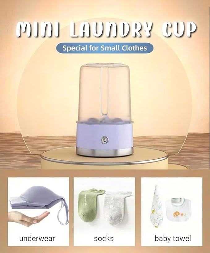 Wireless Charging Mini Washing Machine – Portable & Compact Washer