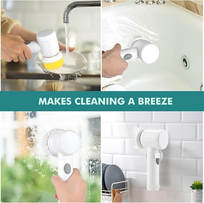 3-in-1 Magic Electric Cleaning Brush – Power Scrub for Kitchen, Bath & More