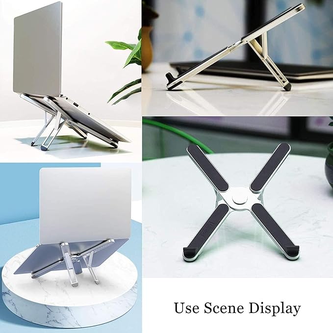 Aluminum Portable Foldable Laptop Stand – Improve Posture & Cooling